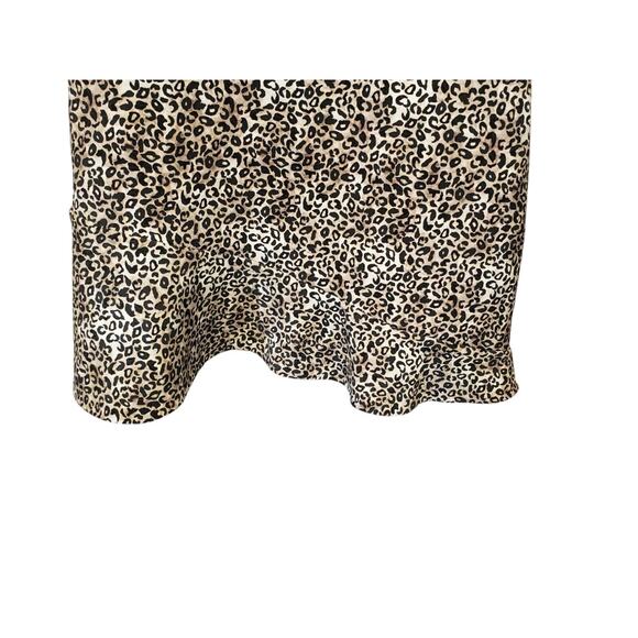 Saloni Celia C Leopard Print with Sequin Short Sleeves Mini Dress Size 10 - Picture 2 of 12